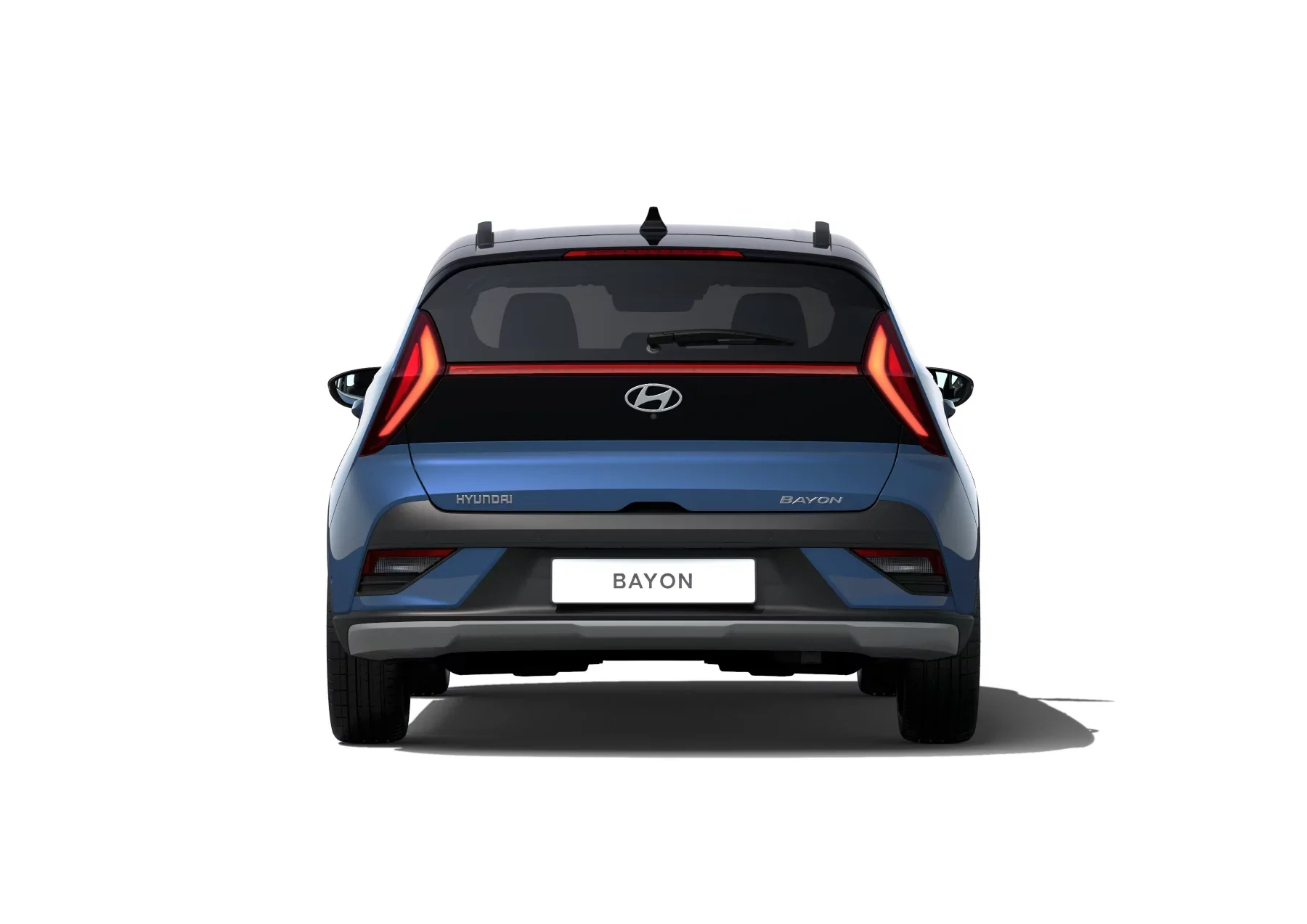 Hyundai BAYON rakt bakifrån i fotostudio
