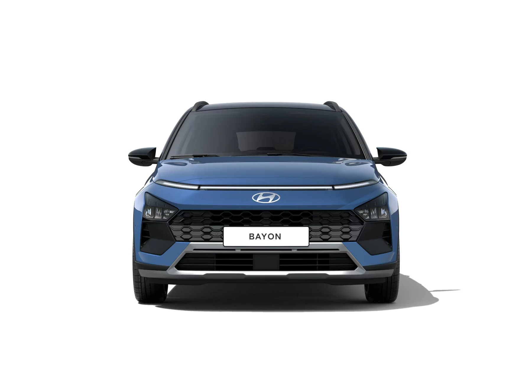 Hyundai BAYON i fotostudio, fronten mot kameran