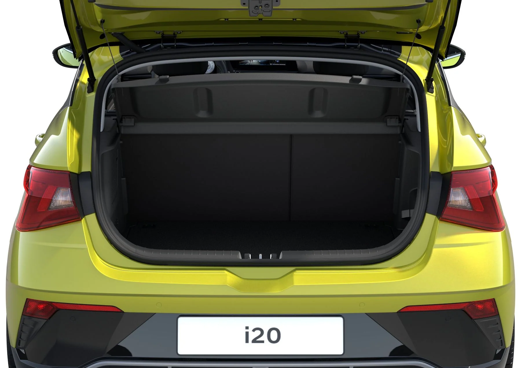 Bagageutrymmet i Hyundai i20, öppen baklucka