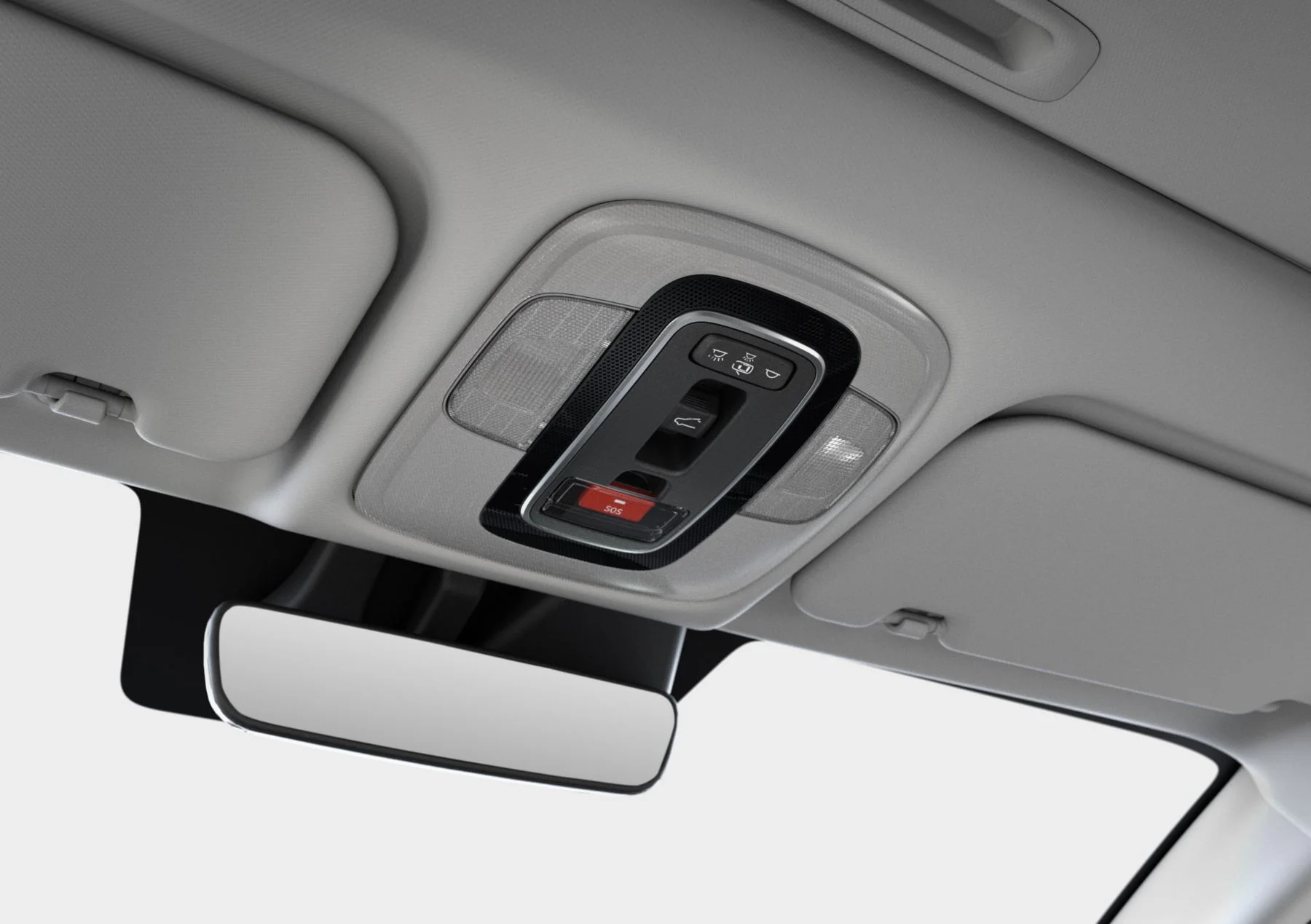 eCall-knapp i taket på Hyundai i20