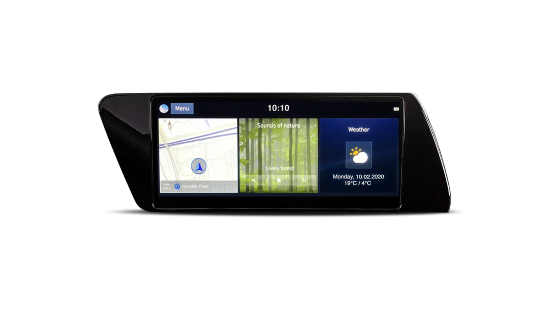 Delad skärm med navigation i pekskärmen i Hyundai i20