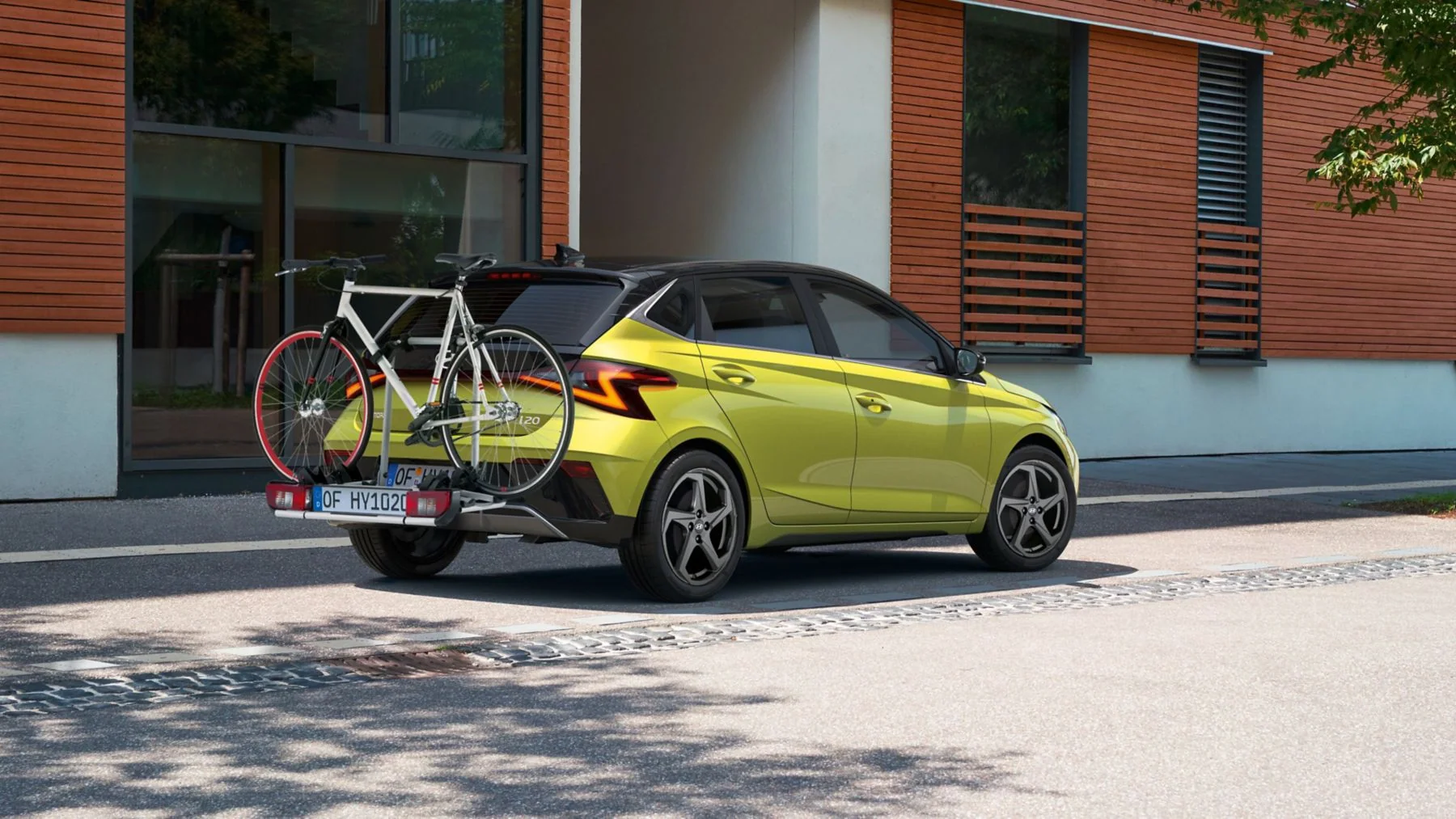 Cykelhållare monterad på Hyundai i20