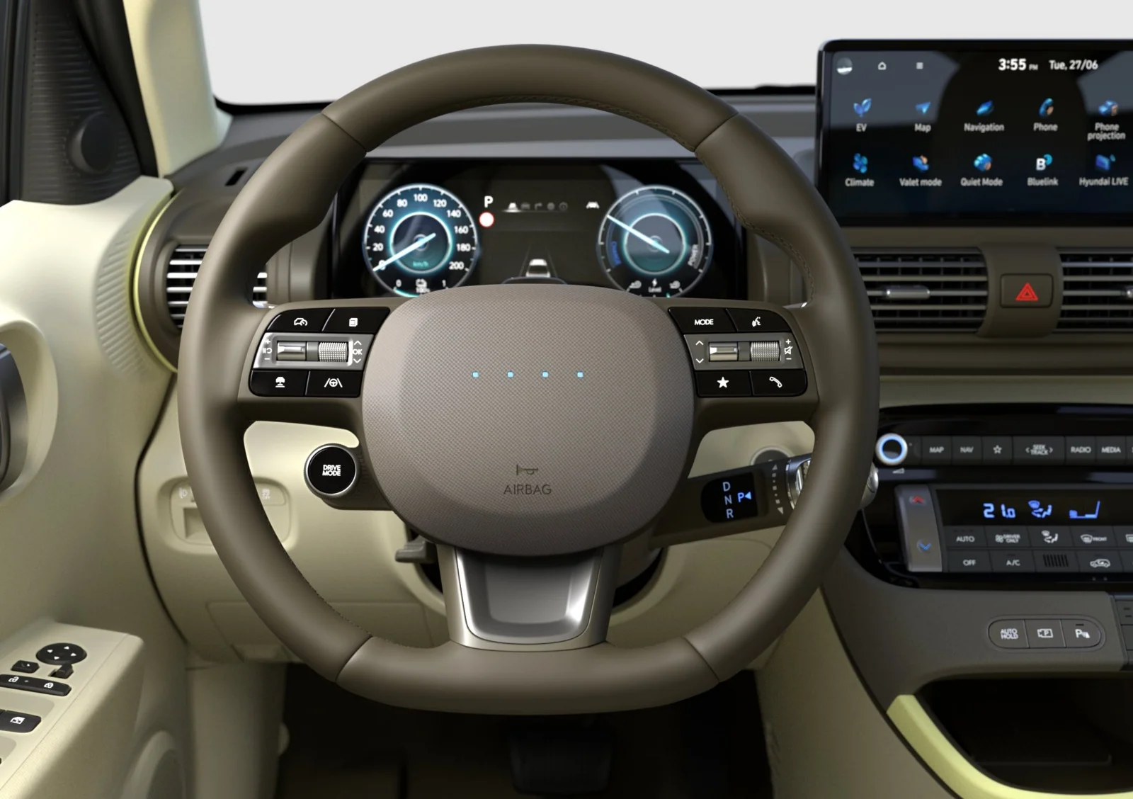 Ratt och instrumentering i Hyundai INSTER