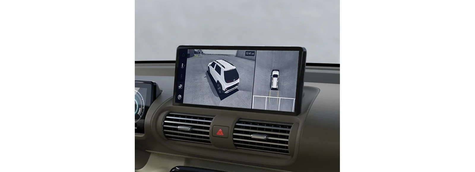 360-gradersvyn på skärmen i Hyundai INSTER