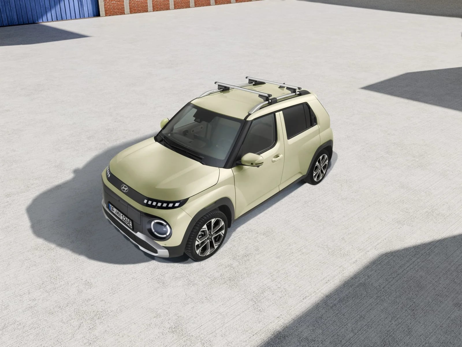 Takräcken i aluminium monterade på Hyundai INSTER