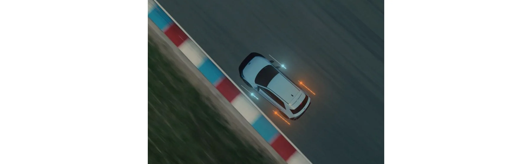 Diagram som visar IONIQ 5 N:s momentfördelning i en kurva