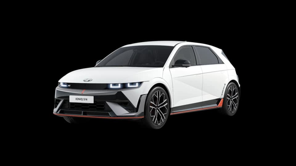 Hyundai IONIQ 5 N i fotostudio, tre-kvarts front
