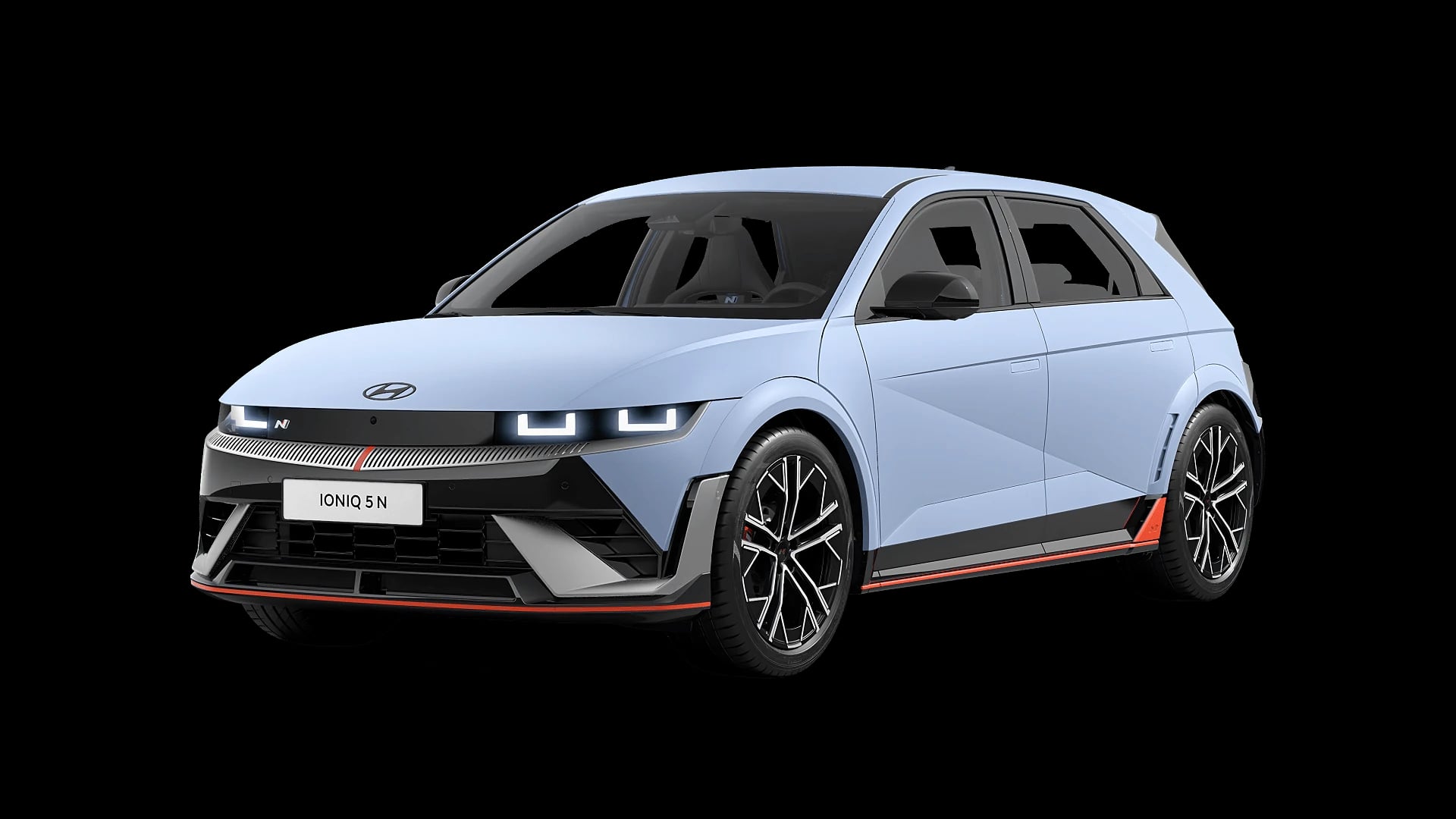Hyundai IONIQ 5 N, snett framifrån, frilagd