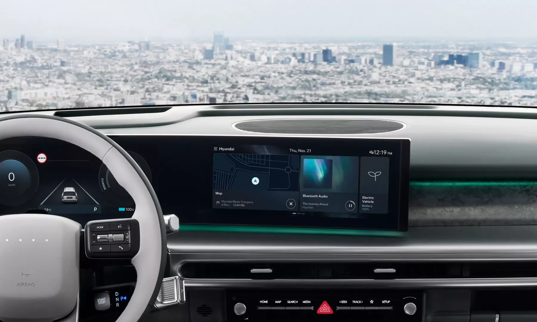 Musikuppspelning på skärmen i Hyundai IONIQ 9