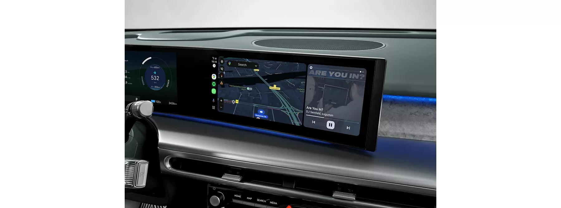 Apple CarPlay på skärmen i Hyundai IONIQ 9
