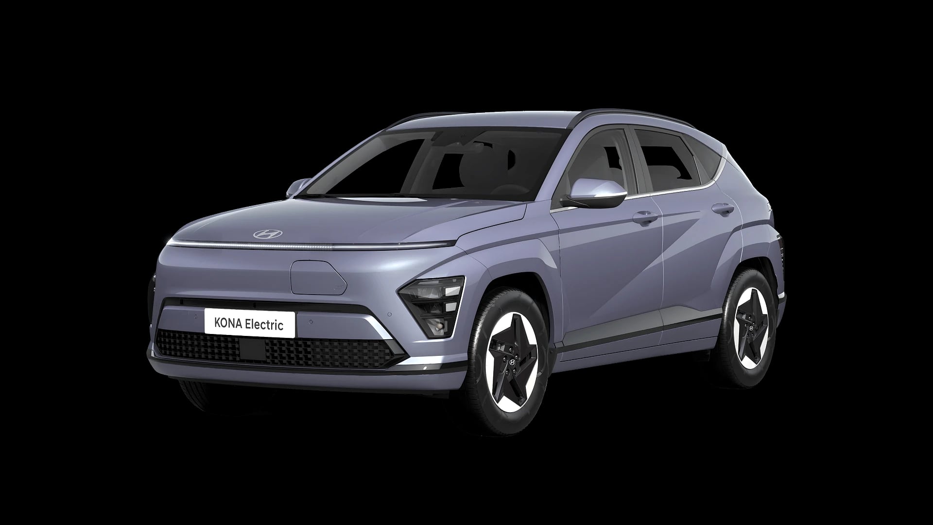 Hyundai KONA Electric, snett framifrån, frilagd