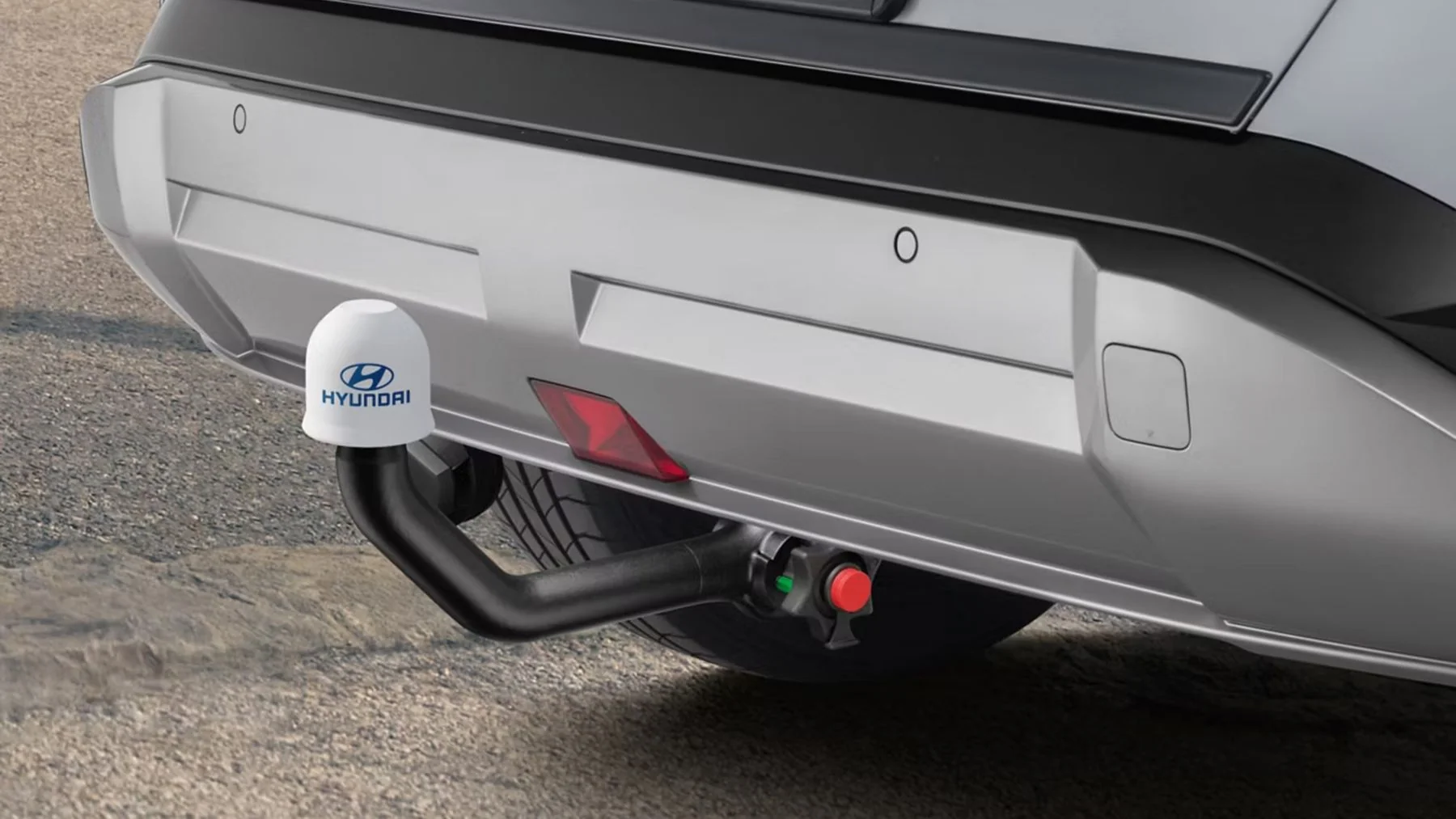 Avtagbar dragkrok monterad på Hyundai KONA Hybrid