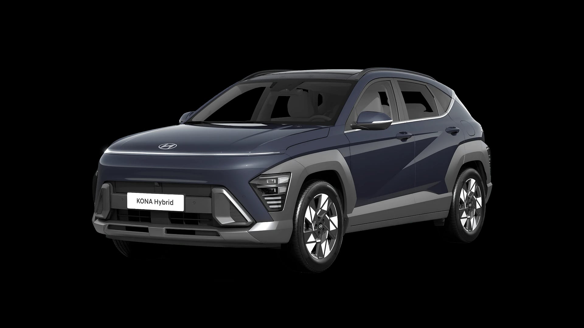Hyundai KONA Hybrid, snett framifrån, frilagd