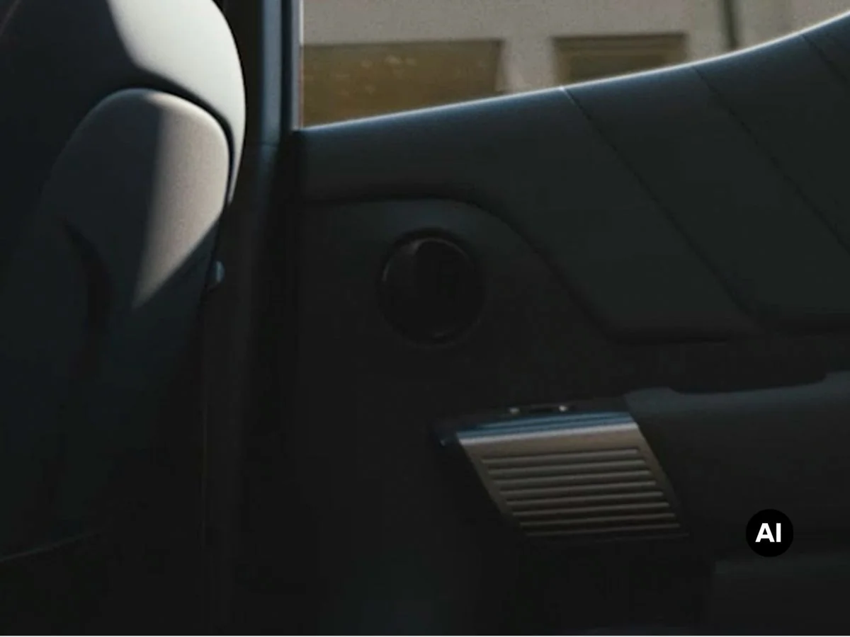 Närbild av BOSE-högtalaren i dörren på helt nya Hyundai BAYON N Line
