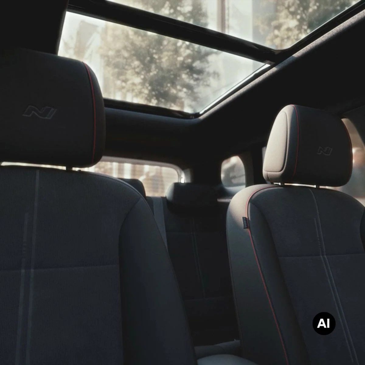 Framsätena och panoramasoltaket i helt nya Hyundai BAYON N Line