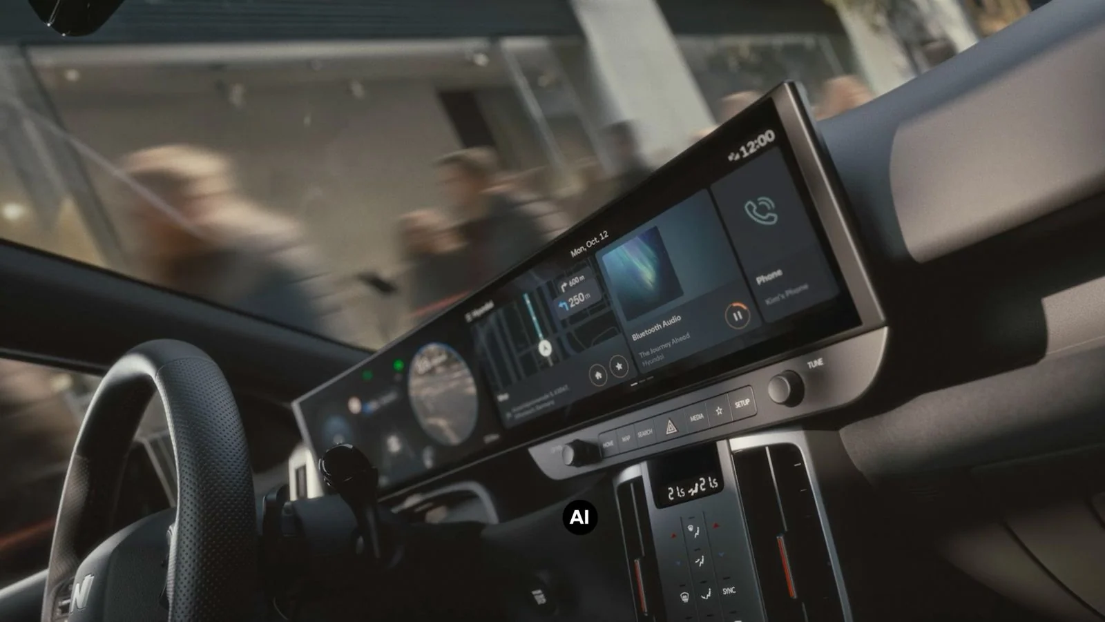 Den välvda panoramaskärmen i helt nya Hyundai BAYON N Line
