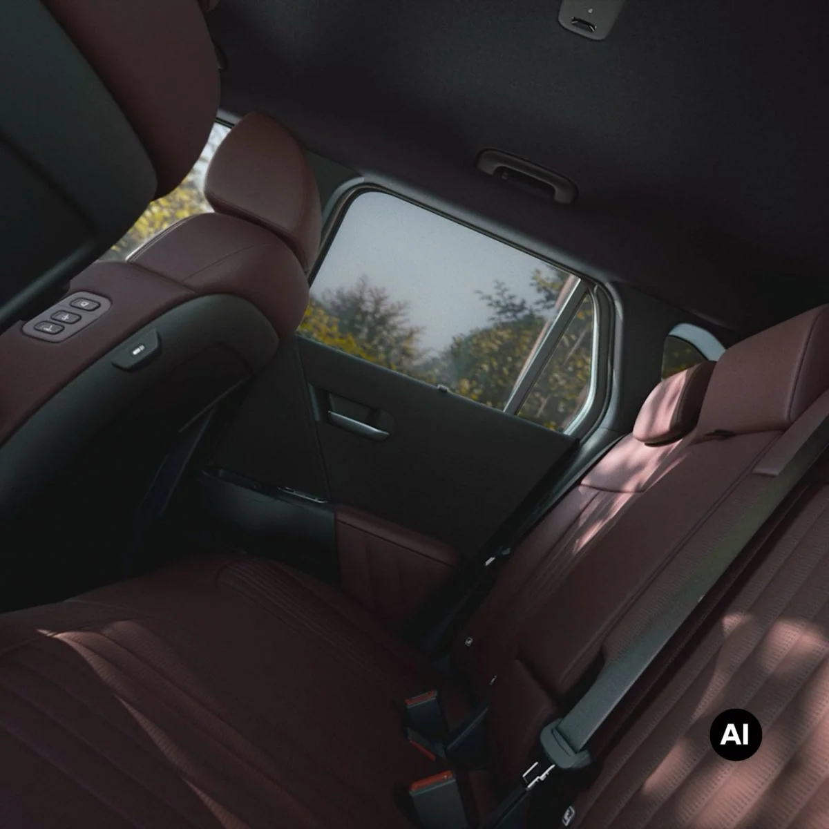 Baksätet i helt nya Hyundai TUCSON sett genom bakdörren