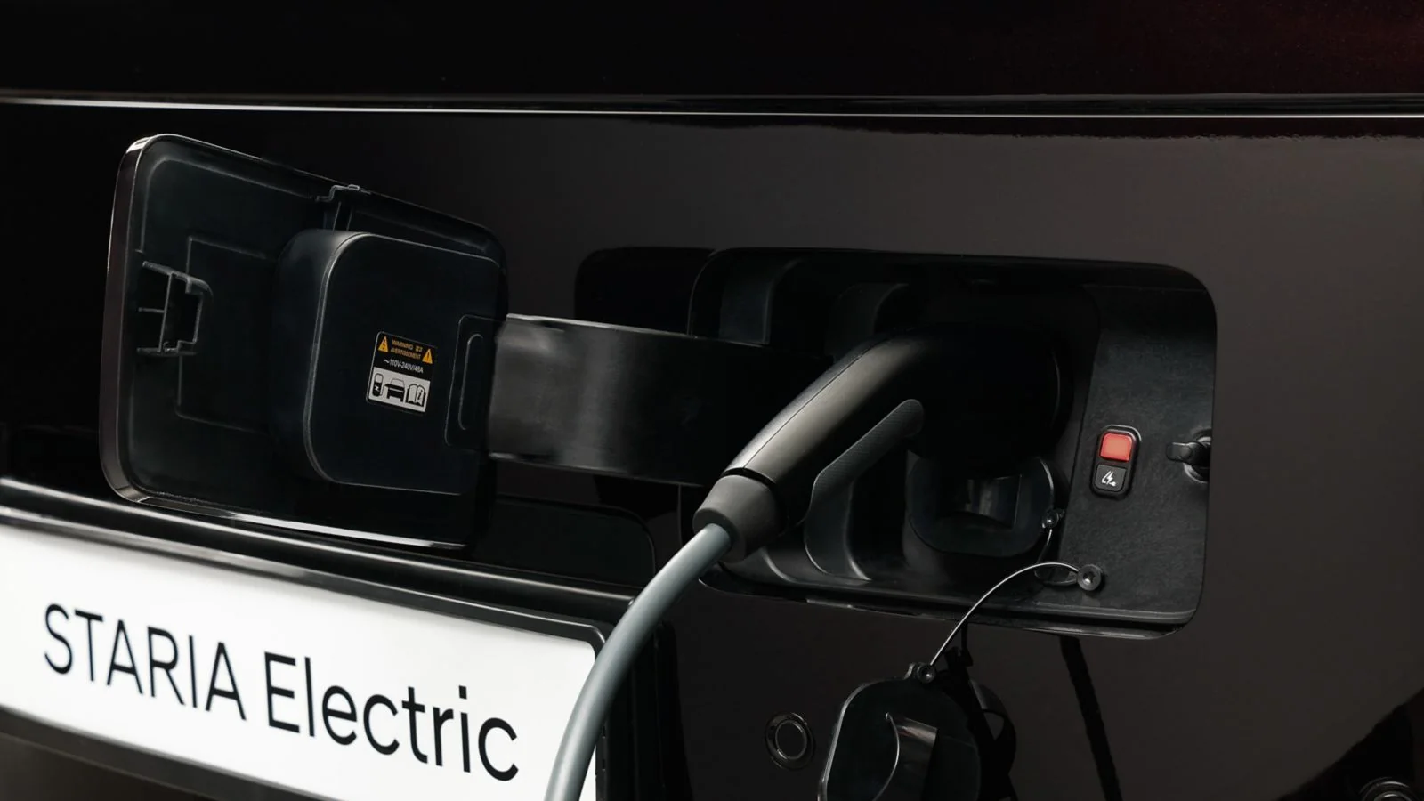 Laddport med laddkabel på Hyundai STARIA Electric