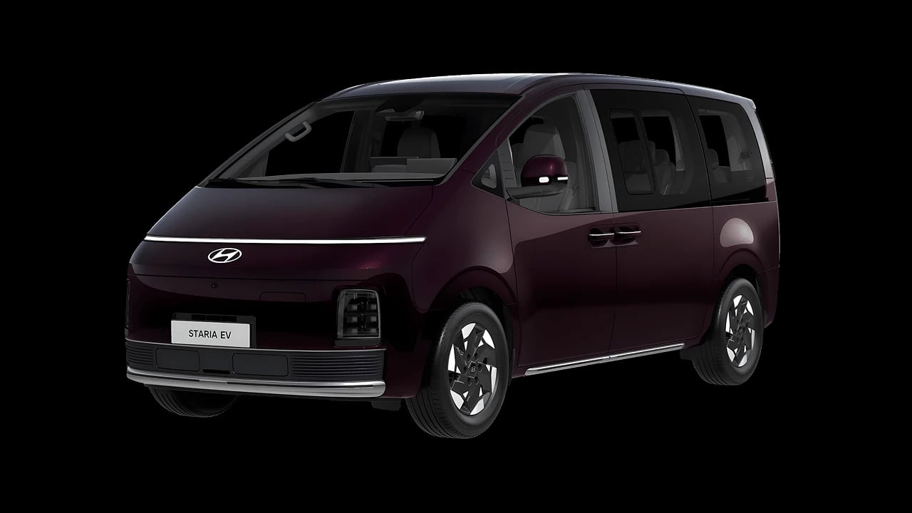 Hyundai STARIA Electric, snett framifrån, frilagd