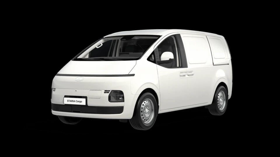 Hyundai STARIA Cargo, snett framifrån, frilagd