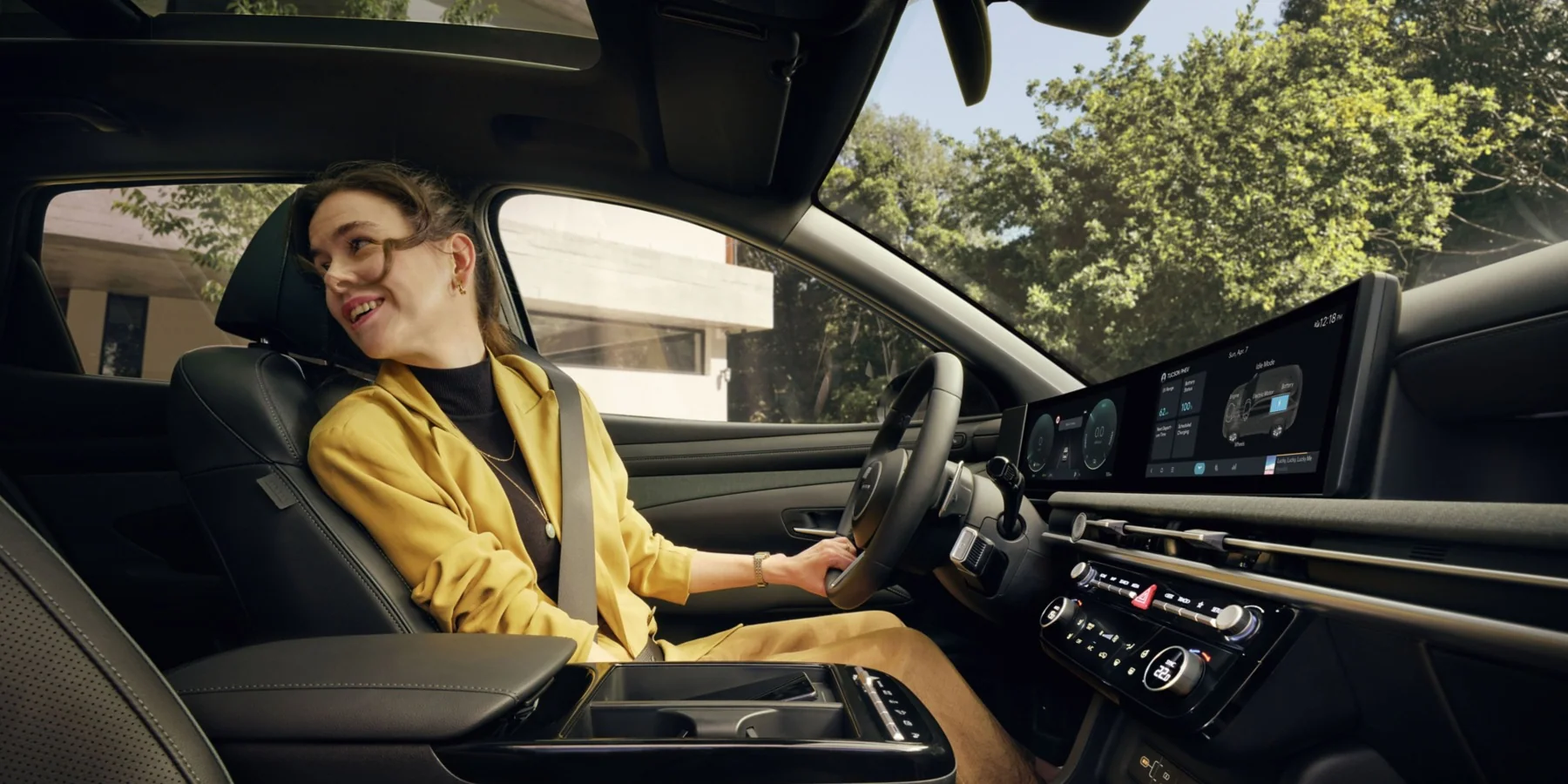 Förarplatsen i Hyundai TUCSON Plug-in Hybrid