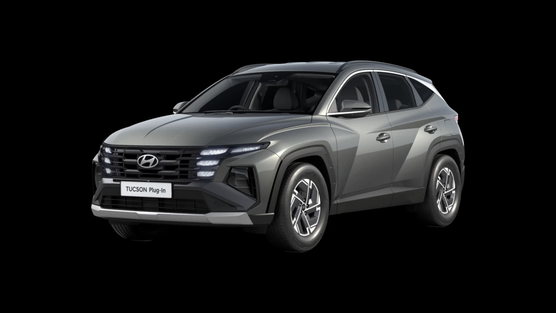 Hyundai TUCSON Plug-in Hybrid i grundutförande, snett framifrån mot transparent bakgrund
