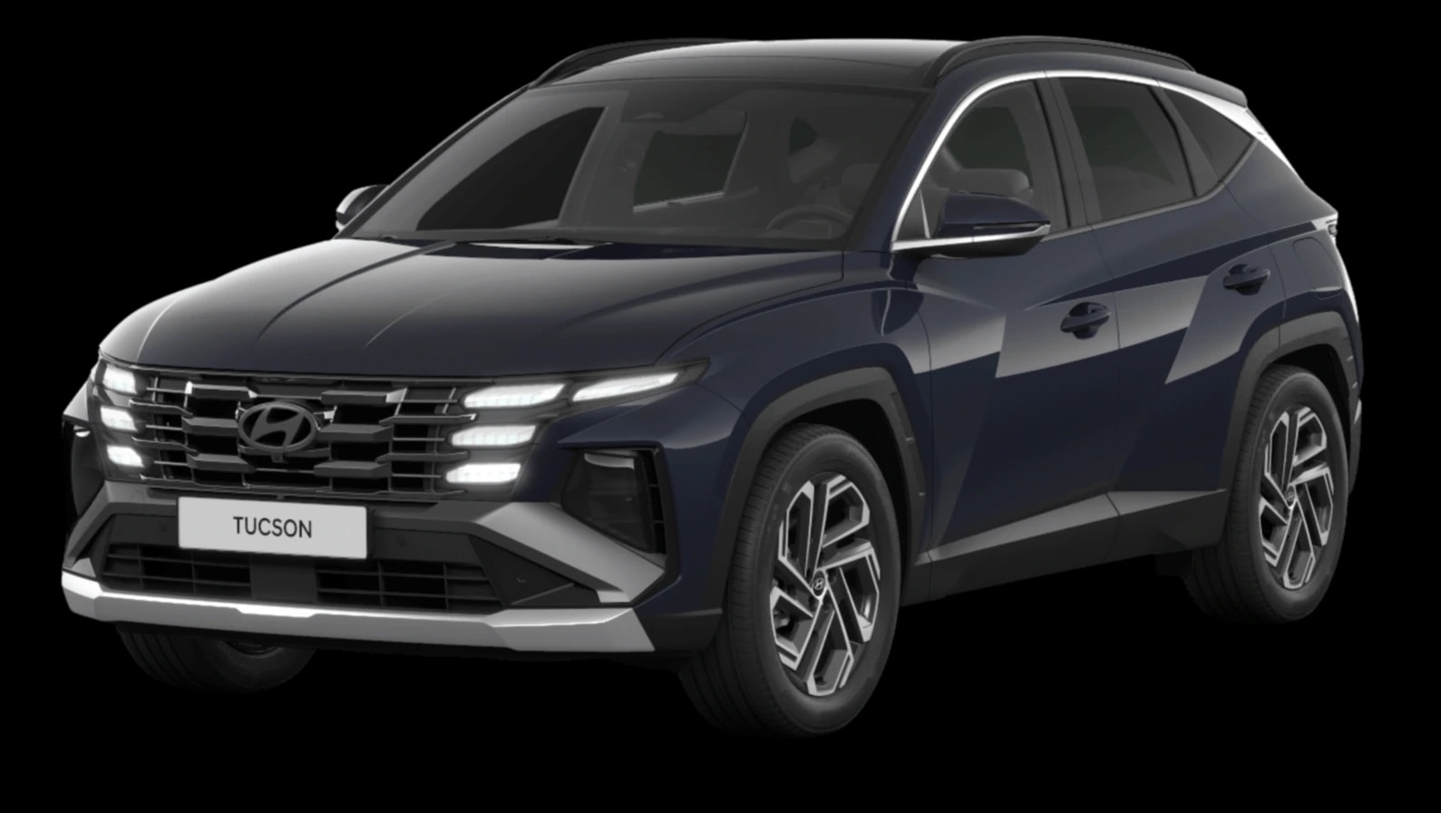 Hyundai TUCSON Plug-in Hybrid snett framifrån, frilagd