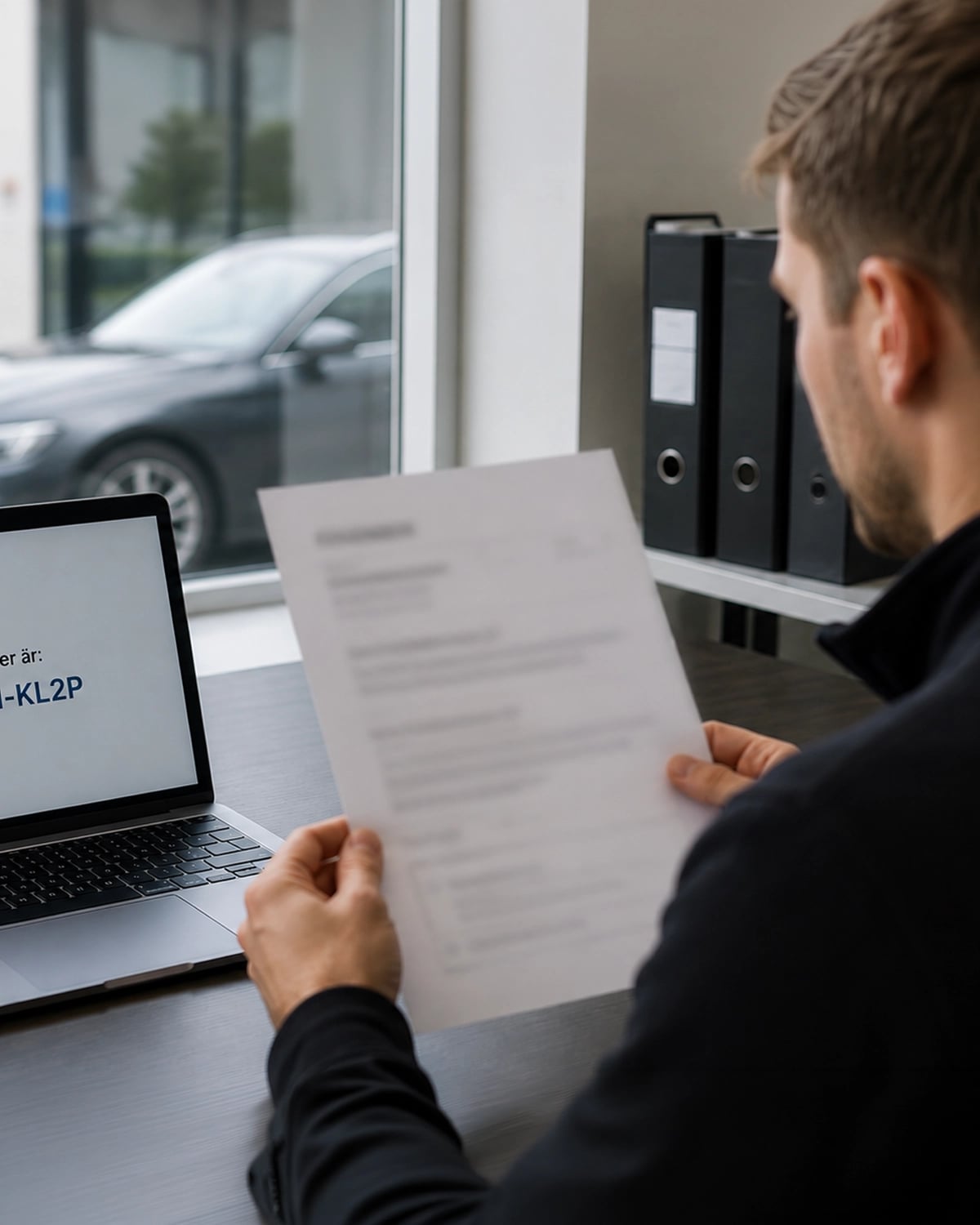 Försäkringsbesked och skadenummer hos Autogruppens skadeverkstad i Lund