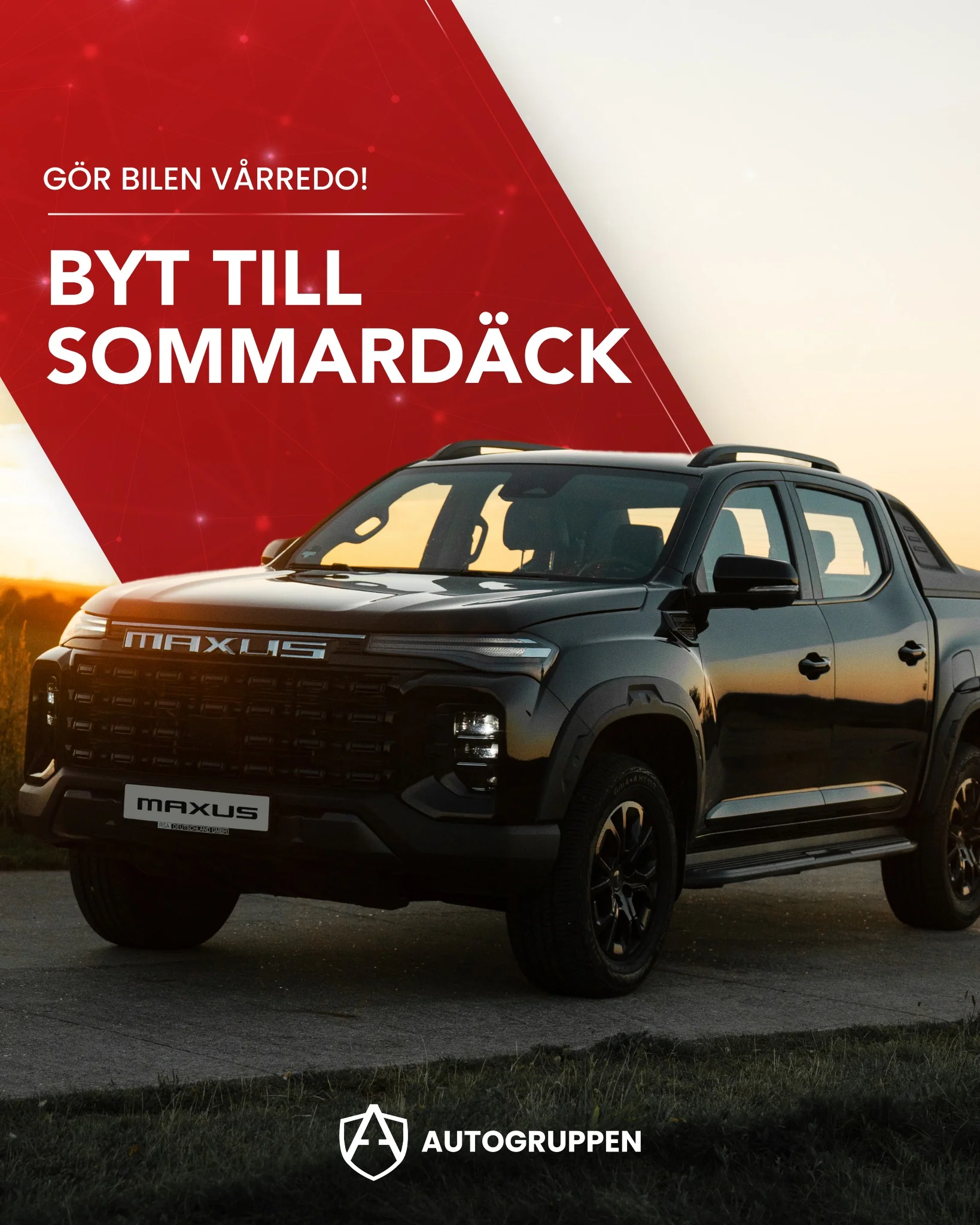 Annons för sommardäcksbyte hos Autogruppen i Lund