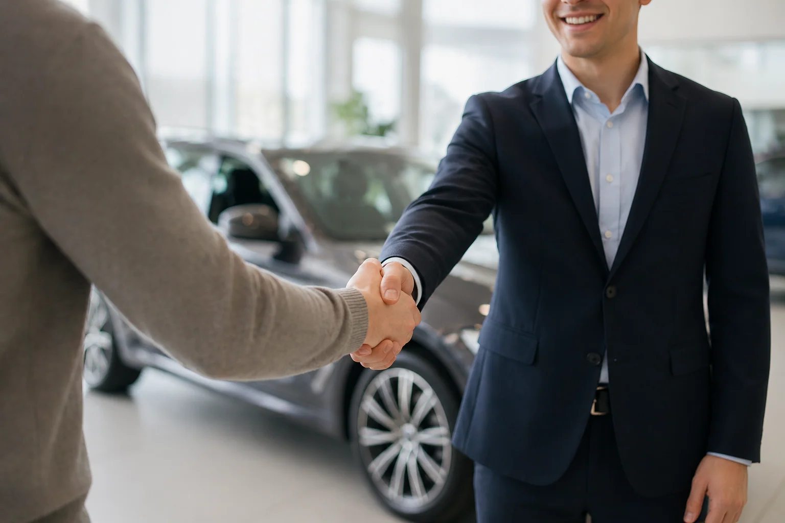 Handslag och avslutad bilaffär hos Autogruppen