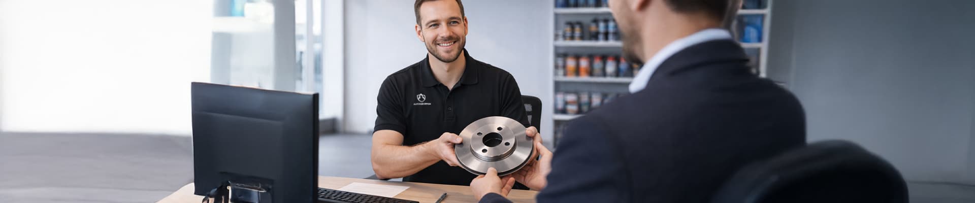 Reservdelar i en modern bilhall