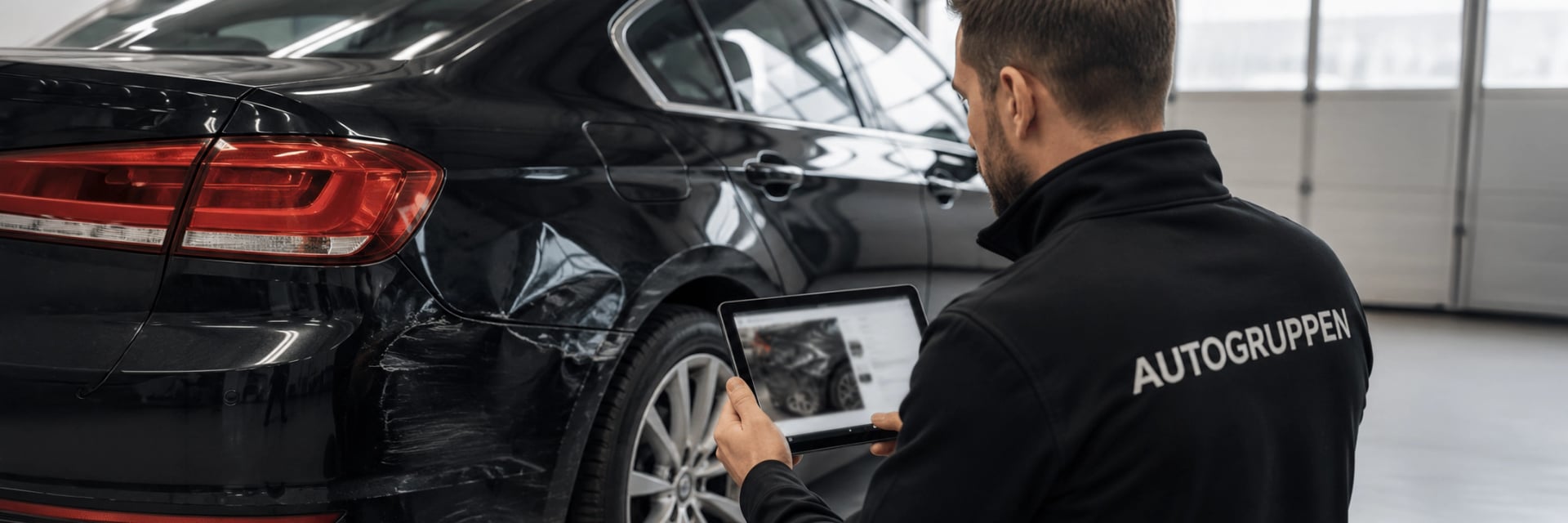 Skadebesiktning hos Autogruppens skadeverkstad i Lund